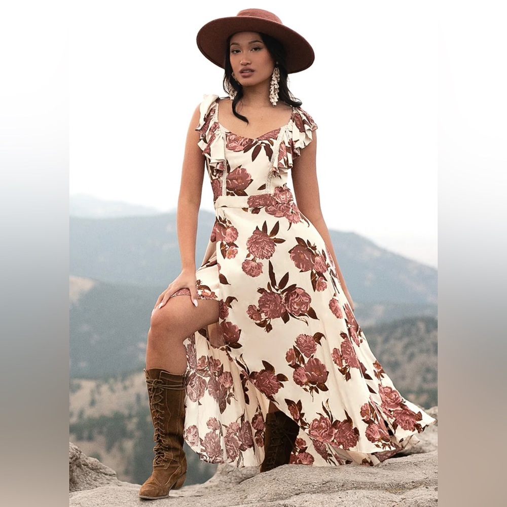 Joyfolie Carina Dress in Rosey Floral